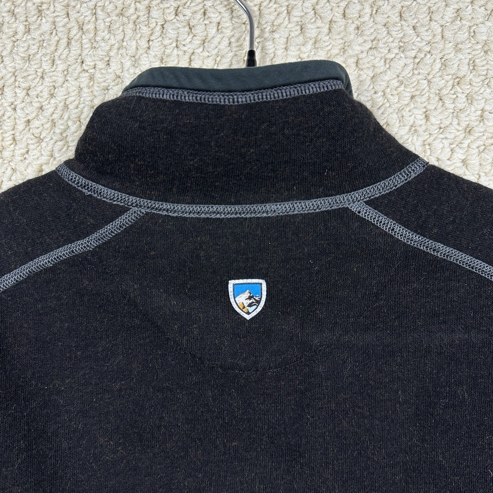 Kuhl Revel 1/4 Zip Mens M Dark Brown Fleece Sweater Performance Lightweight - Picture 10 of 13